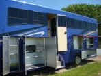 Storage space layout on a Thorpe Olympian 5 stall. This 13 ton Daf shows off how much space can be utilised as storage on a Thorpe Horsebox.