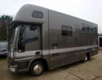 External view of a custom built horsebox based upon Iveco chassis. Built for a returning customer it was custom built internally for their layout. 