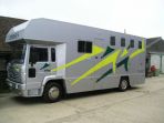 This build was commisioned by a client to be mounted upon their 14 ton HGV Volvo chassis. It houses a 4 stall horse area capable of taking 4 large horses complimented with full overnight living facilities.