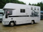 This 3 stall horsebox with living was constructed for Chilham Park. The external finish was second to none with the customer's livery applied to the box.