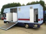 This 4 stall rear facing racing transporter was an interesting build. Commissioned by a client who required a replacement for his current horsebox it was to be made to exactly the same measurements as the current box. It was built and delivered on budget and time and still serves the client today.